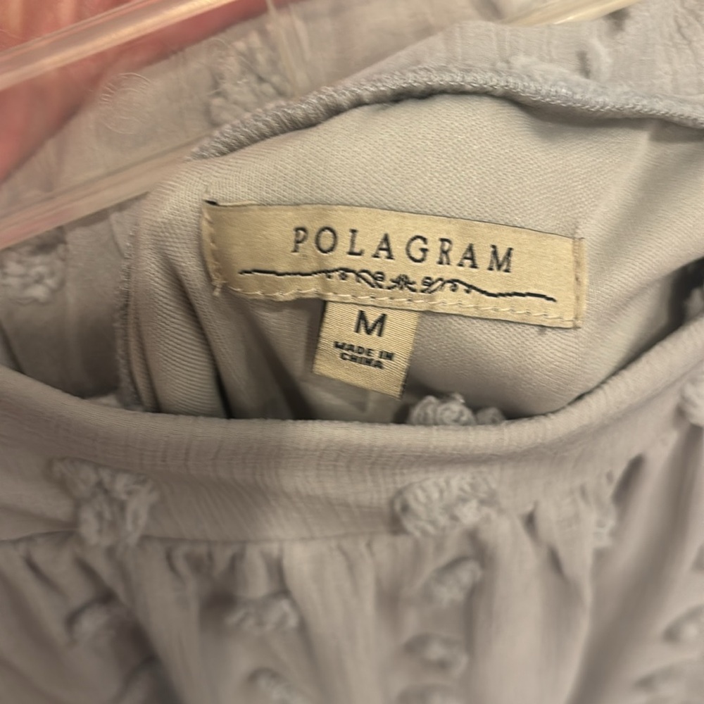 Polagram Gray Swiss Dot Midi Skirt size Medium - Picture 3 of 5